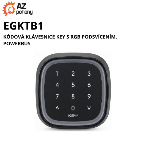 EGKTB1 - kódová klávesnice KEY s RGB podsvícením, PowerBUS